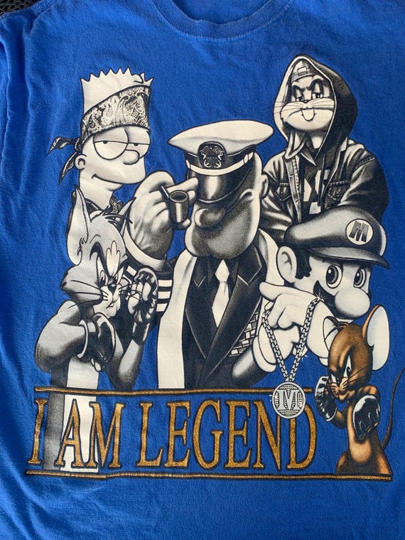 ヴィンテージ カートゥーン バンド Tシャツ XL – マリオ、ポパイ