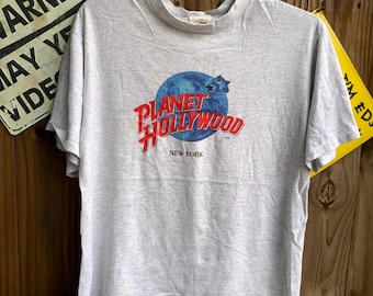 Vintage 90s single stitch Planet Hollywood New York Tshirt Size L