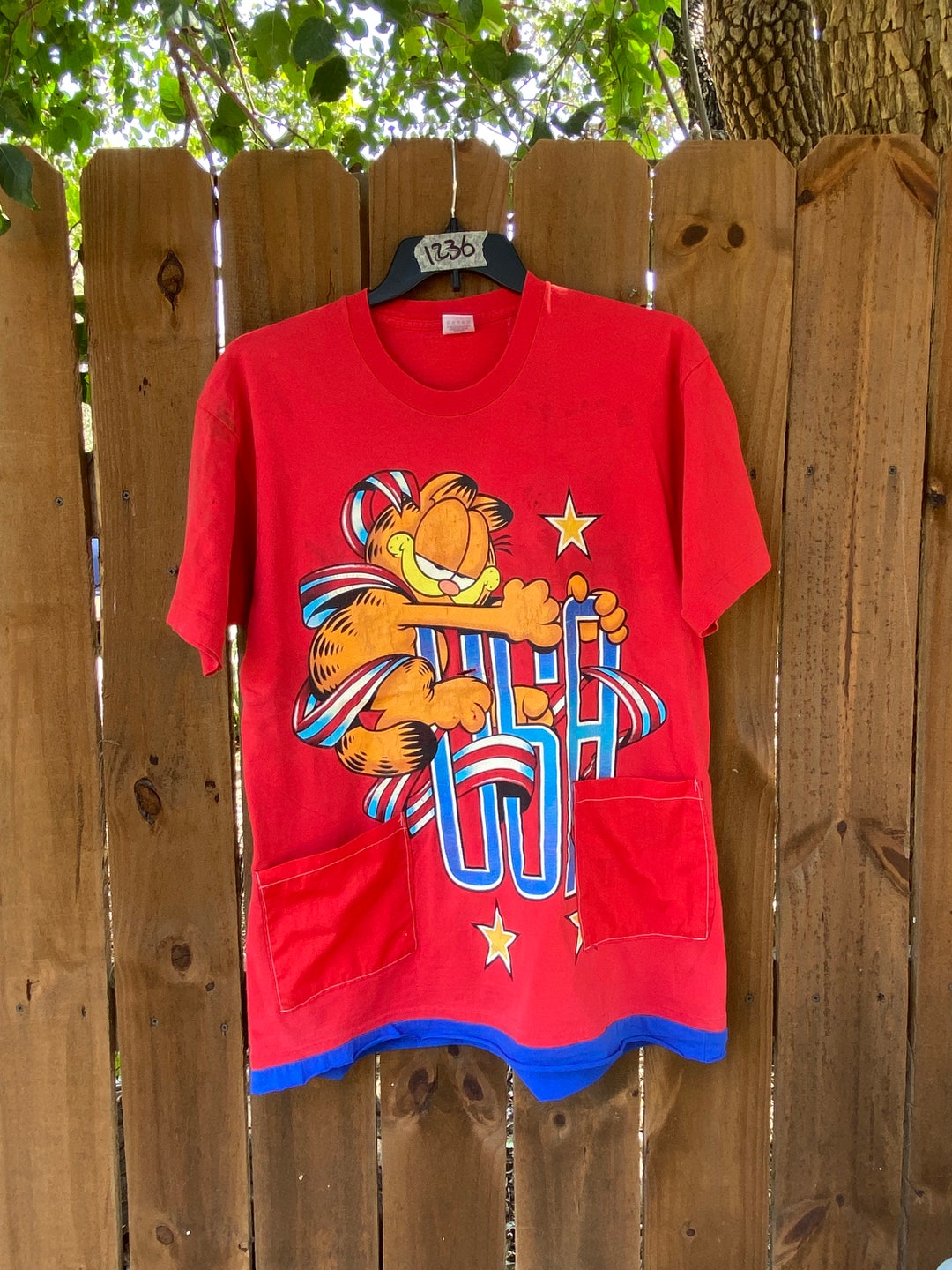 Vintage 80s-90s Garfield USA Altered T-shirt Size XL - Etsy