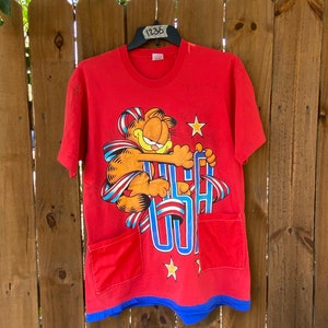 Vintage 80s-90s  Garfield USA Altered T-shirt Size XL