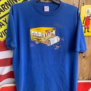Vintage 90s the Flintstones Jefferson co. schools painted T-shirt Size XXL