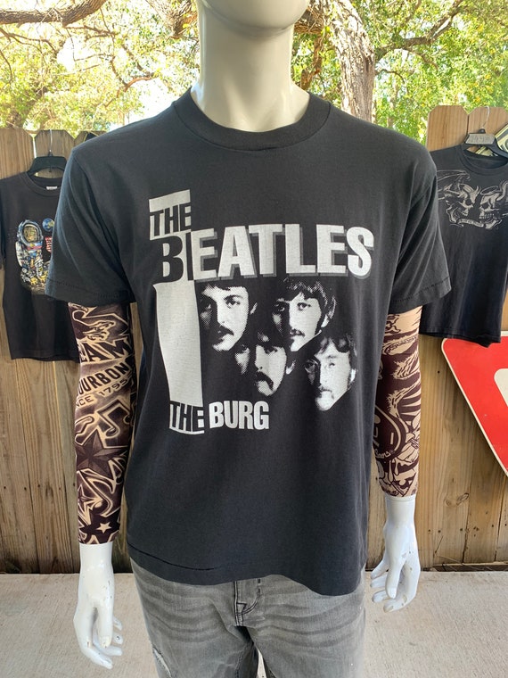 Vintage 80s Rare The Beatles The Burg T-shirt Siz… - image 1