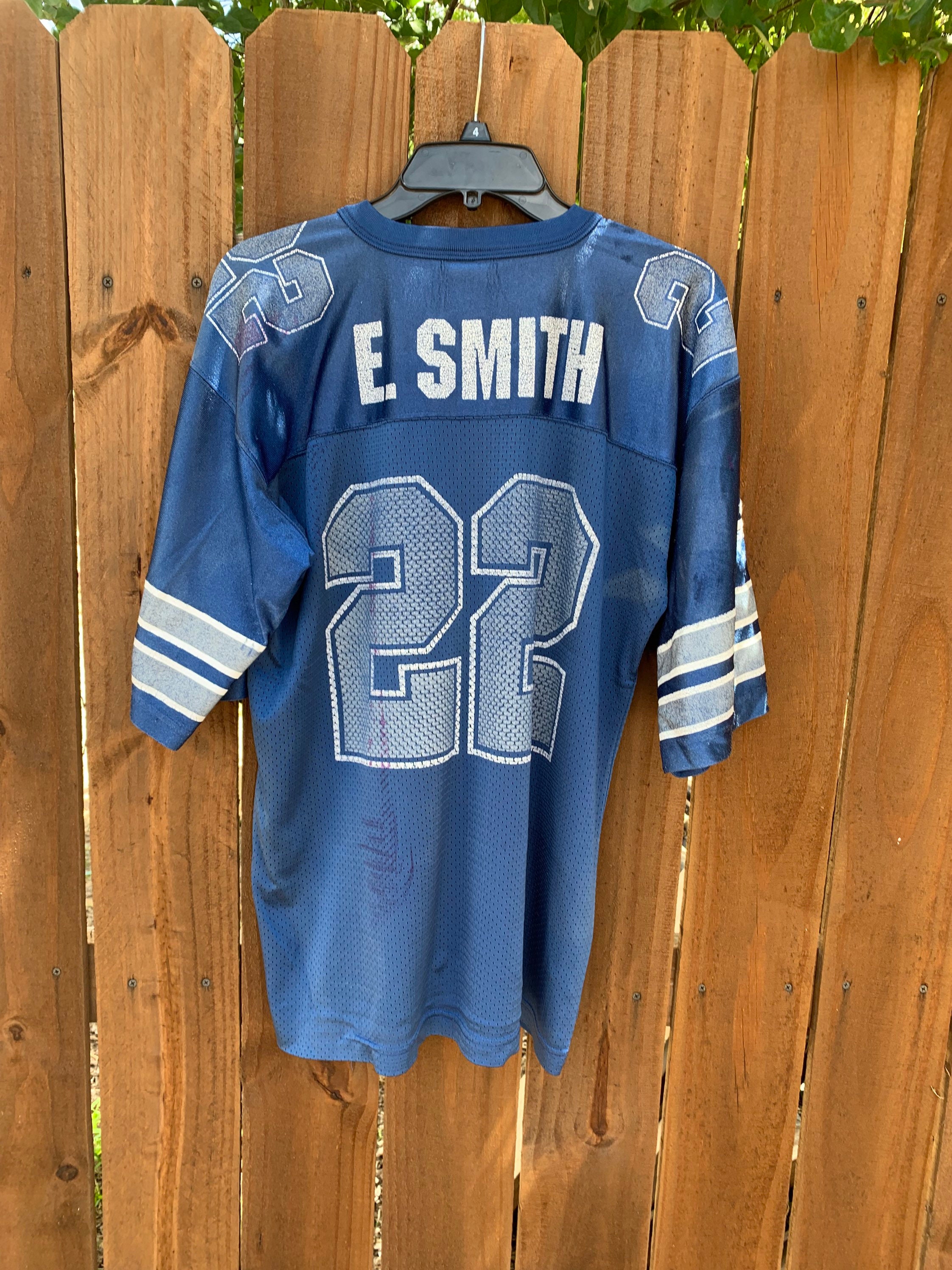 シャツ Emmitt Smith 22 Dallas Cowboys 90's USA Emmitt Smith #22 Dallas Cowboys Logo 7 Jersey Large NFL Rare