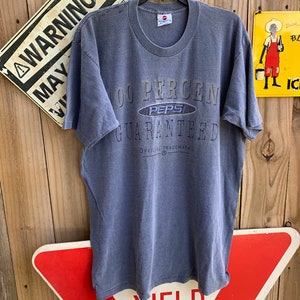 Vintage 90s pepsi 100 percent Guaranteed embroidered Tshirt Size XL Nothing Else is a Pepsi