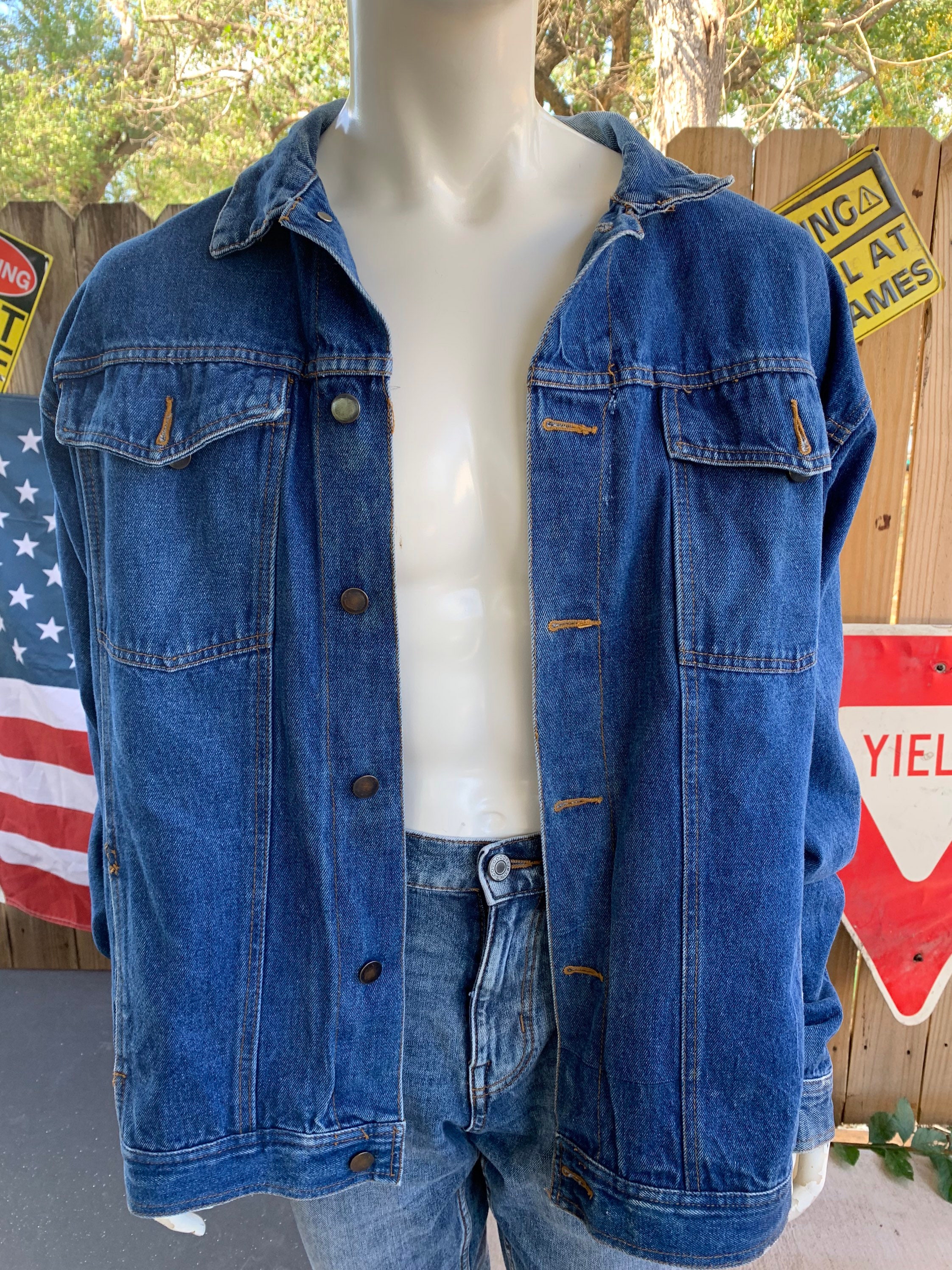 Vintage 90s Reworked Tiger Duck Head Denim Jacket Size XL - Etsy