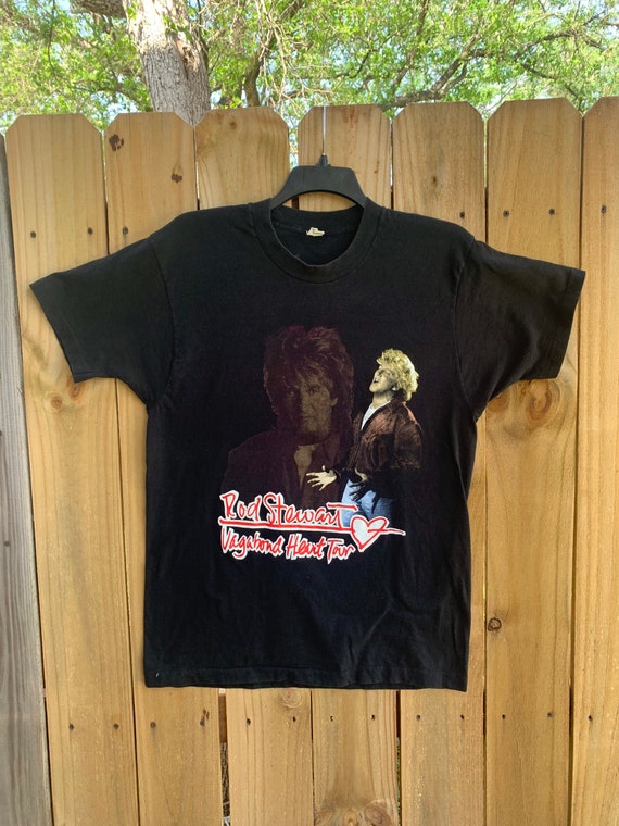 Vintage 90s Rod Stewart Band T-shirt Vagabond Heart 1991-1992 