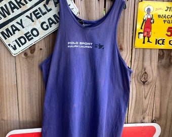 Vintage '90s Polo Sport Ralph Lauren Cotton Sleeveless Polo Logo