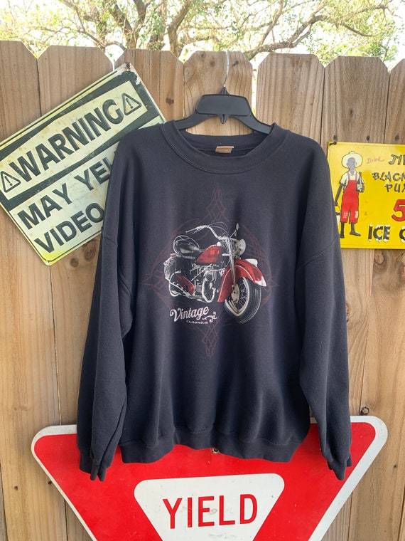 Vintage Y2K Motorcycle sweatshirt size XL