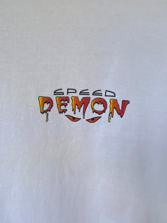 Vintage 90s Demon Speed Racing T-shirt Size 2XL D… - image 3