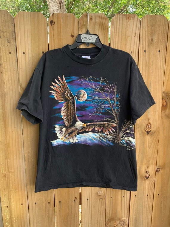 Vintage 1995 American Eagle Flying T-shirt Size L - Etsy