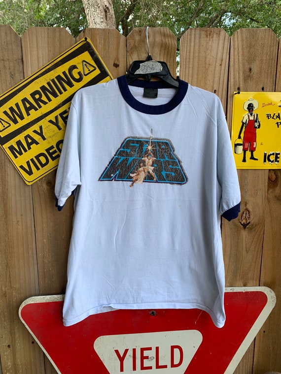 Vintage 1996 Star Wars Glitter Graphic T-shirt Size XL Exchanged