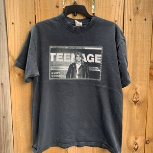 Vintage 2002 Kurt Cobain Teenage T-shirt Size L - Etsy