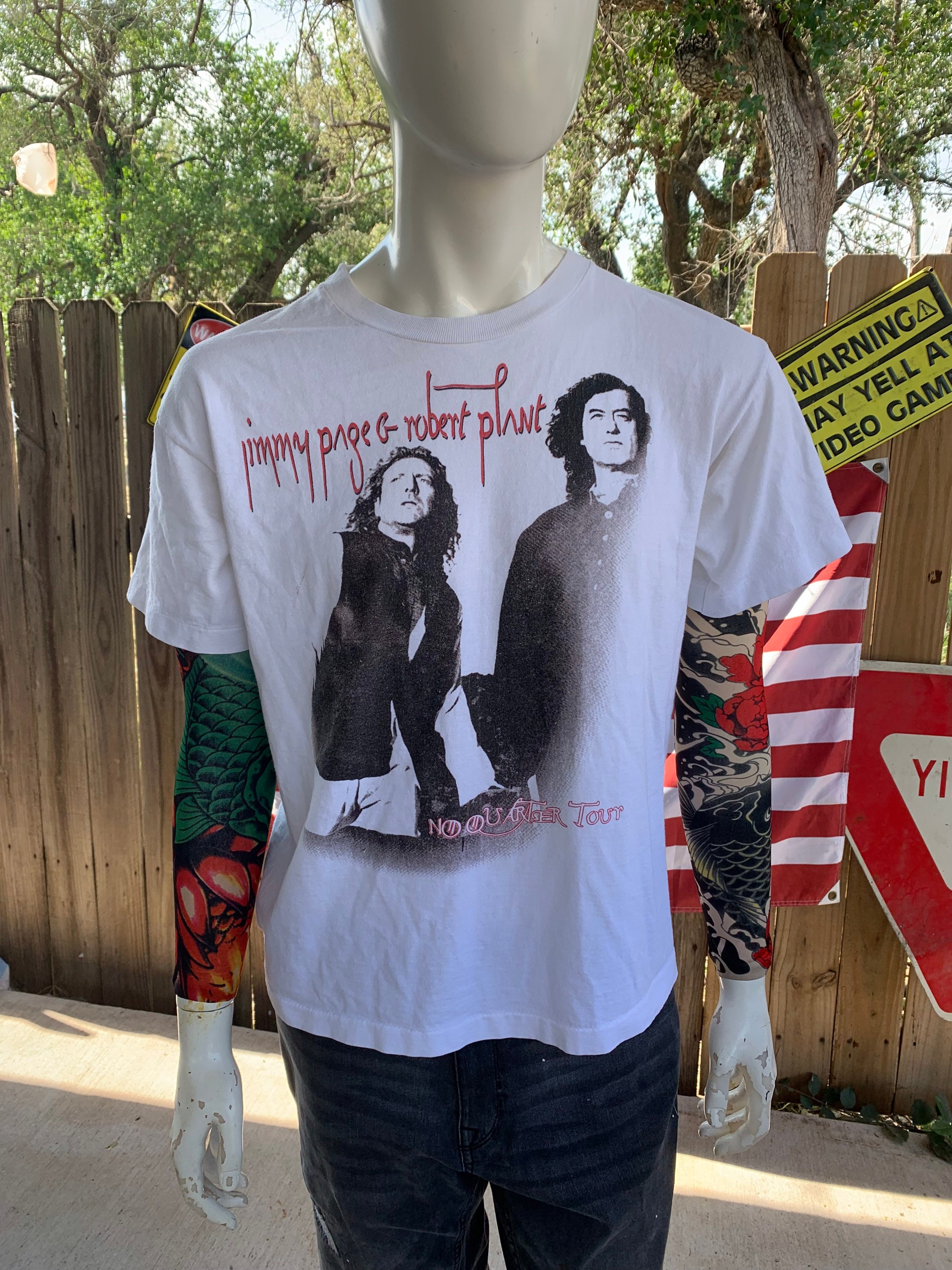 90s Jimmy Page & Robert Plant tシャツ L-