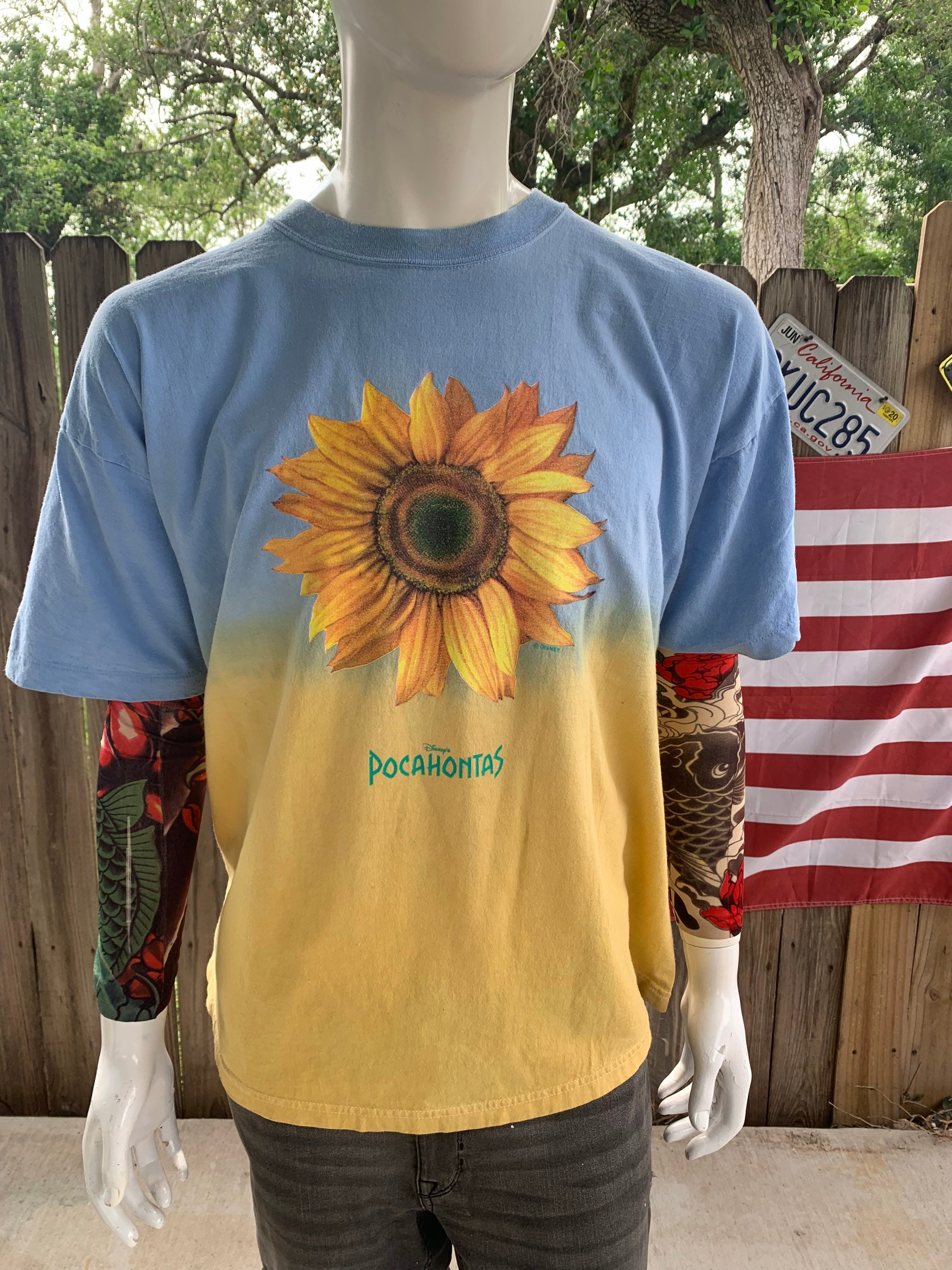 Disney Pocahontas Sunflower Floral Portrait Sweatshirt ...