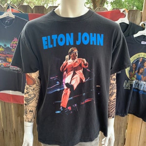 vintage エルトン・ジョン コンサート Tシャツ L 90s Vintage 90s Elton John in Concert Tour Tshirt Size XL - Etsy