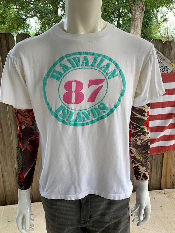 Vintage 1987 Hawaiian Islands T-shirt Size L