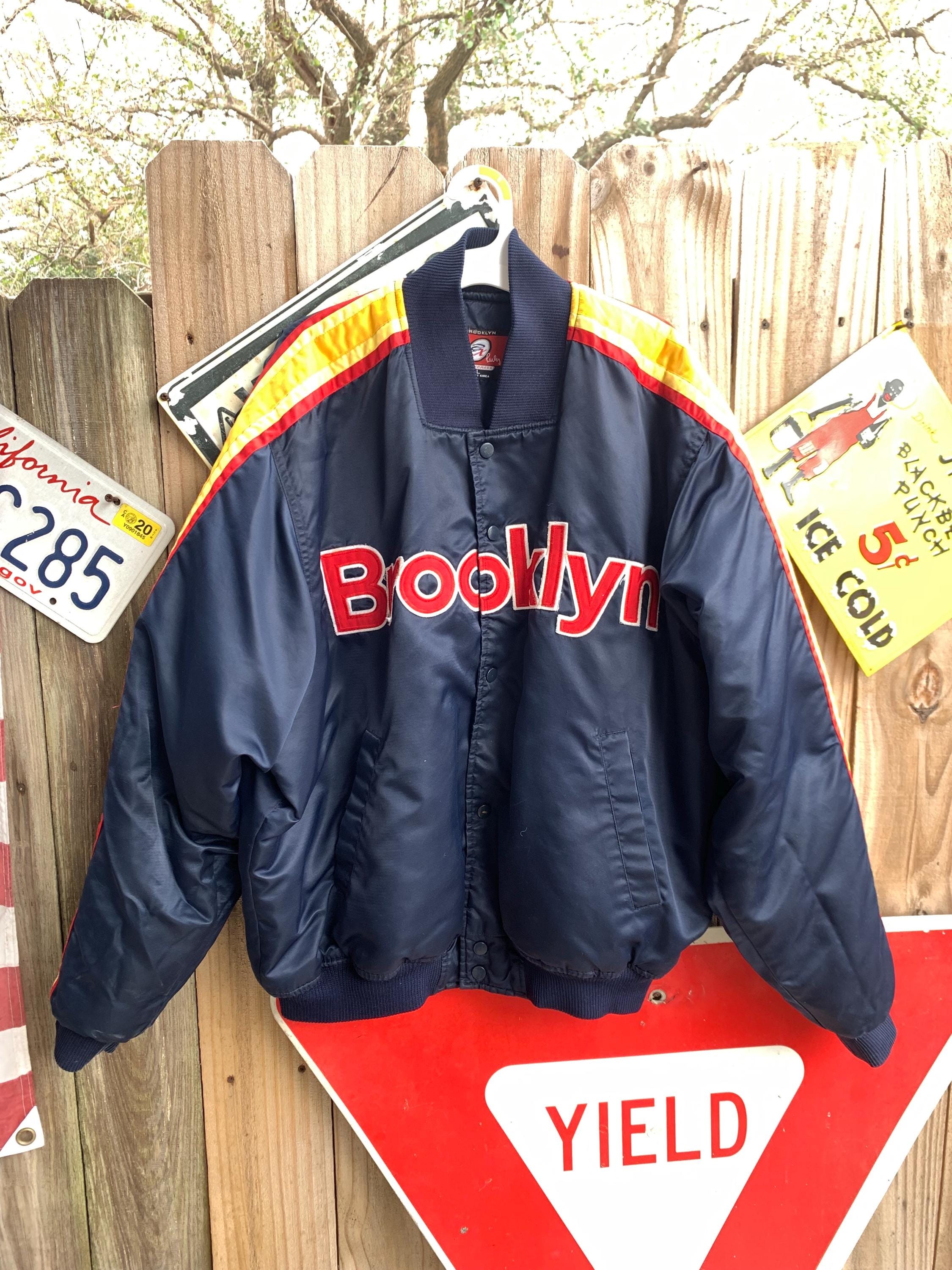 Vintage 90s-00s Brooklyn Varsity Bumber Embroidered Bottom Jacket