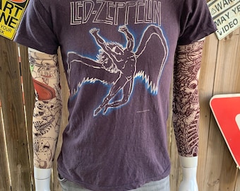 T-shirt vintage del concerto dei Led Zeppelin del 1984 - Cuciture singole