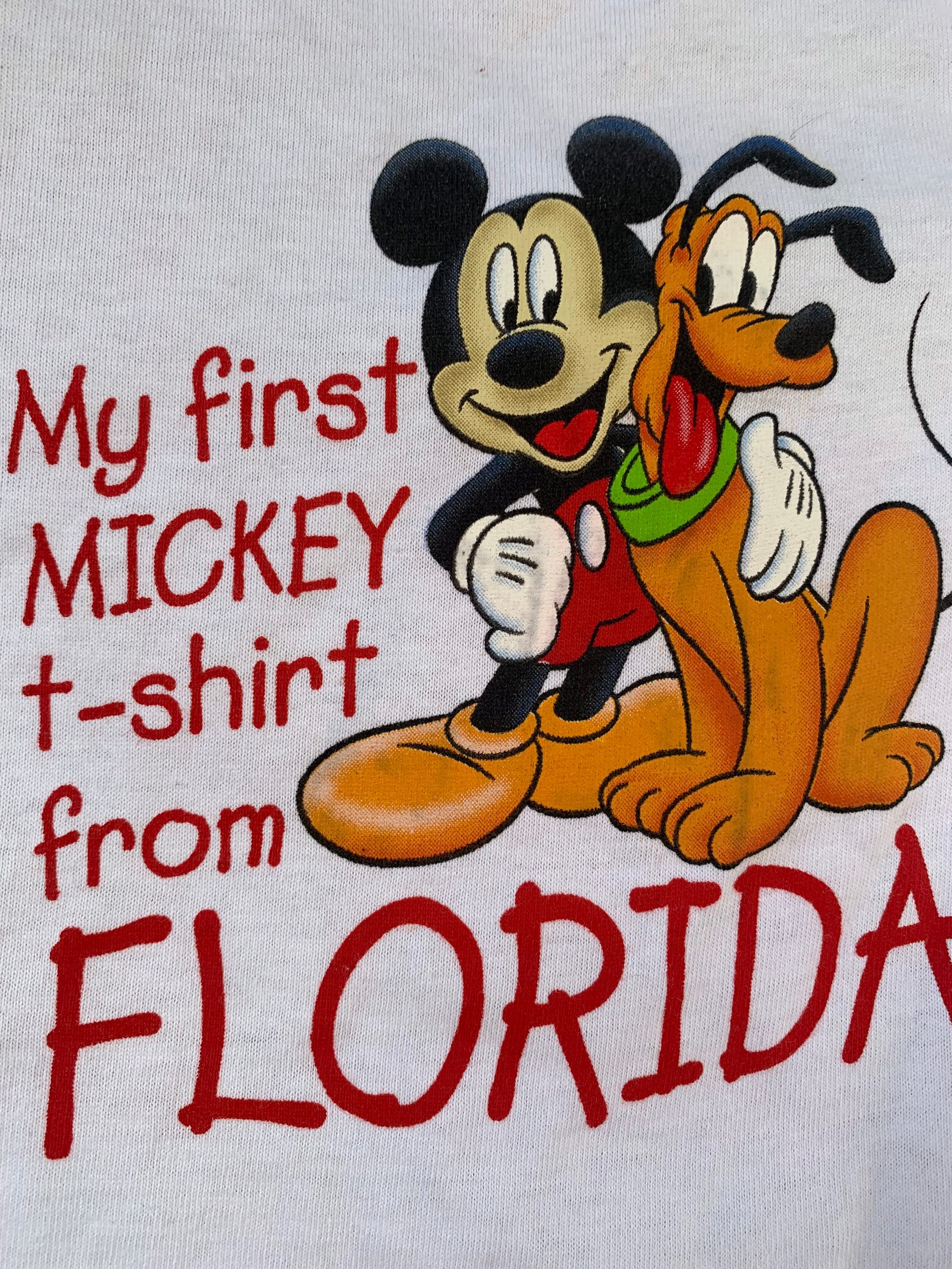 ヴィンテージ90年代ミッキーマウス＆プルートTシャツ - デッドストック 