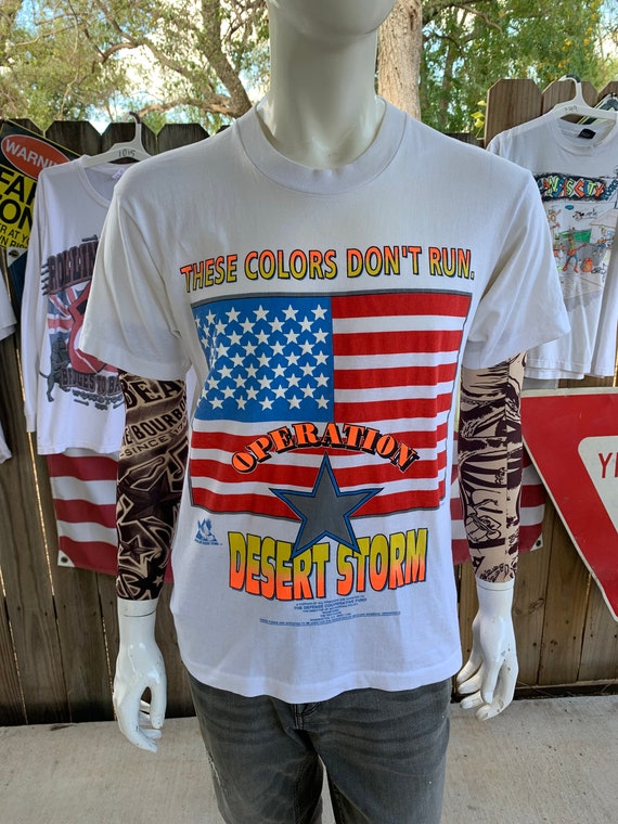 Vintage 90s Operation Desert Storm These Colors Don't Run ! T