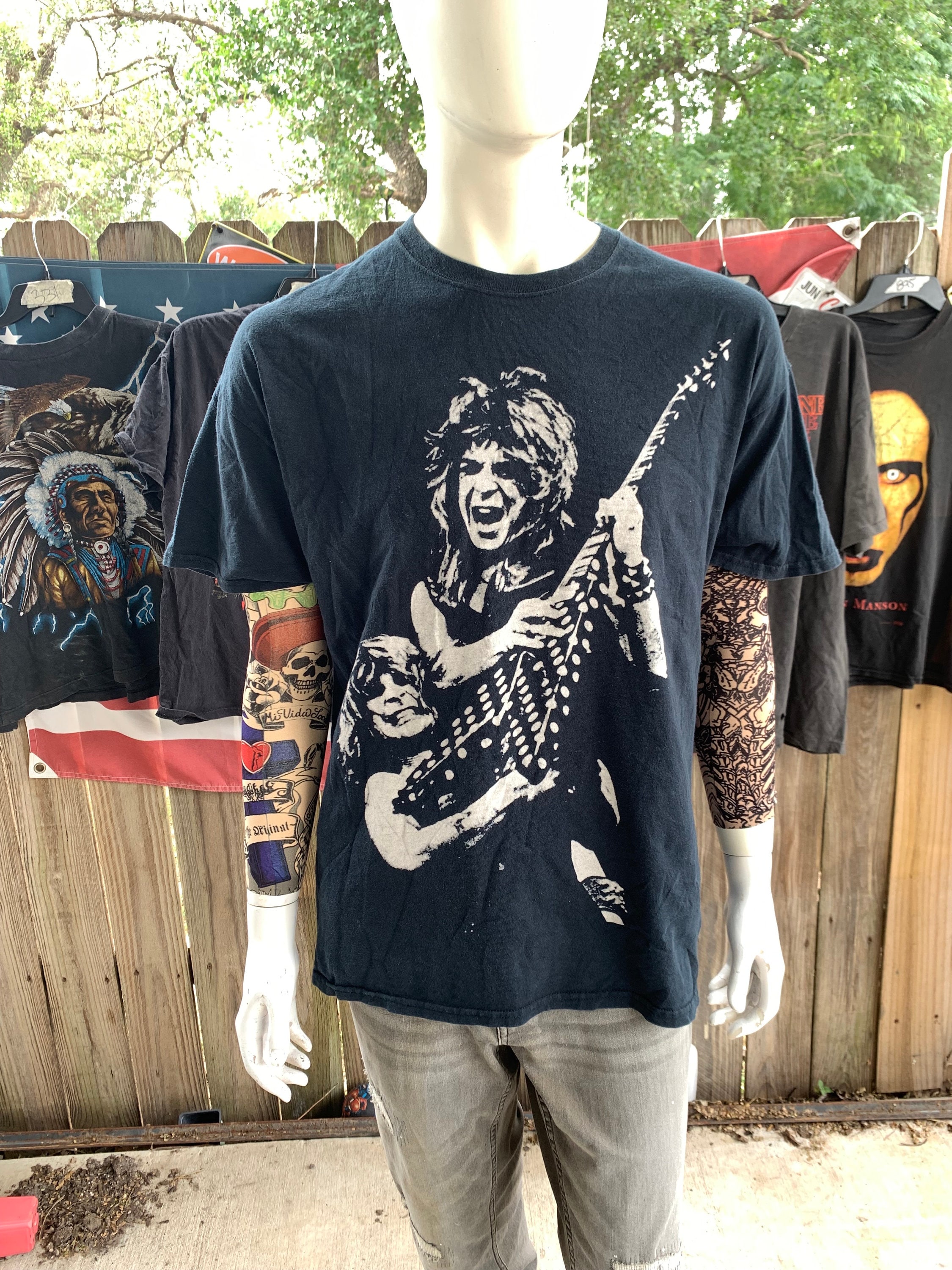 Y2K Ozzy Osbourne T-shirt Randy Rhoads Tribute Mens Size XL Double