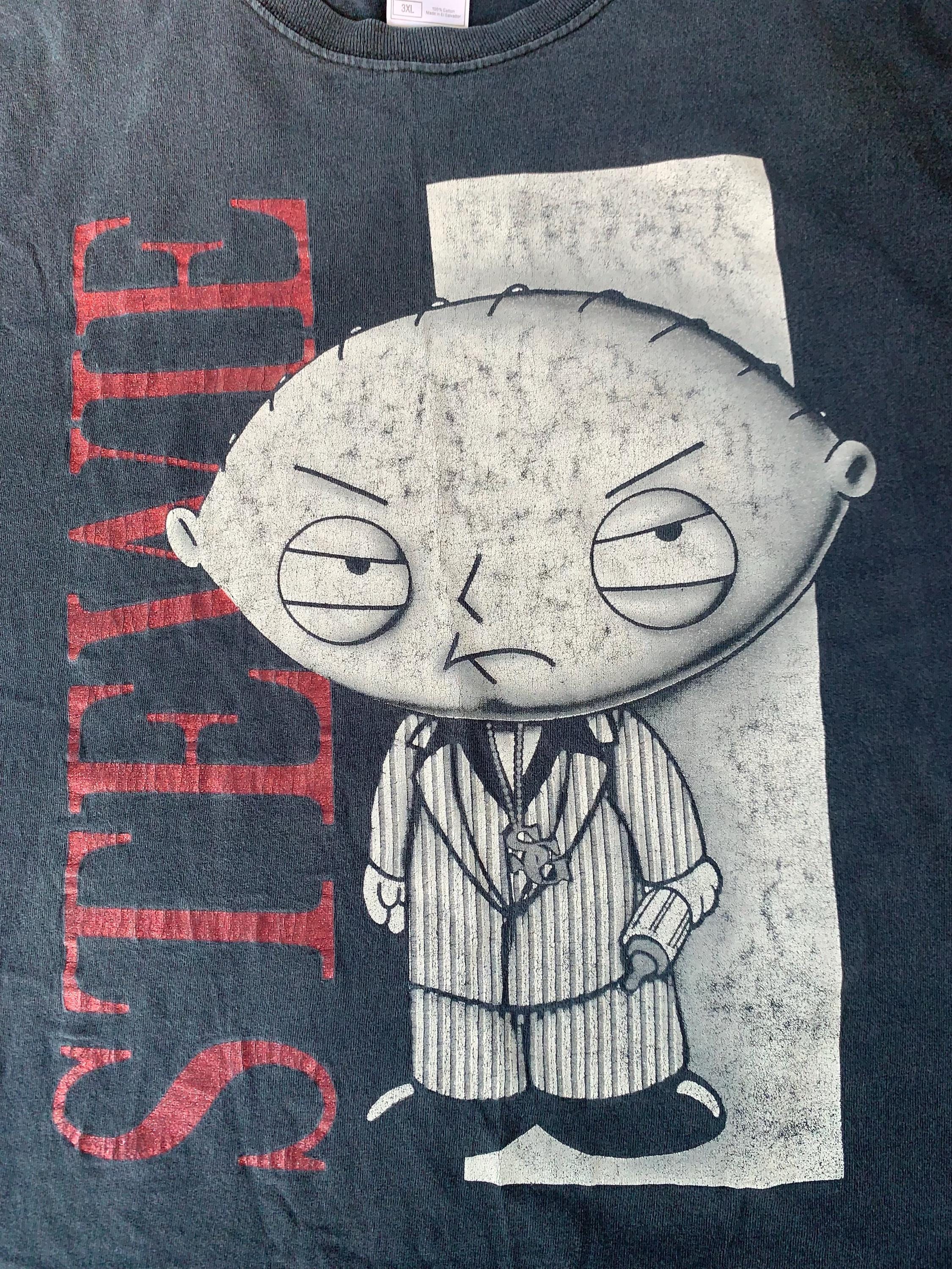 Buy Vintage Stewie Griffin Scarface Black Mens Shirt Y2K Gangster Funny  Faded 3XL Online in India - Etsy, image size:2250x3000