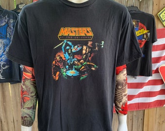 Vintage Masters the Universe T Shirt XL He Man Skeletor TV Cartoon