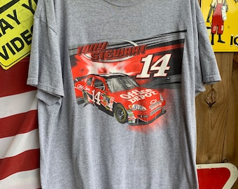 Vintage Tony Stewart Nascar Racing-T-shirt uit de jaren 00, maat 2XL