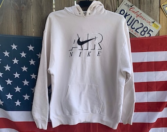 Vintage 90s Nike Air embroidered center swoosh spell out Hoodie Size XXL