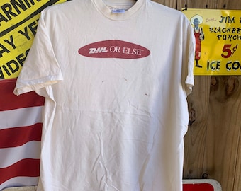 Vintage 80s-90s DHL or Else Funny Comercial T-shirt Size XL