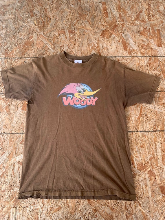 Vintage 90s Woody Woodpecker Distressed T-shirt S… - image 1