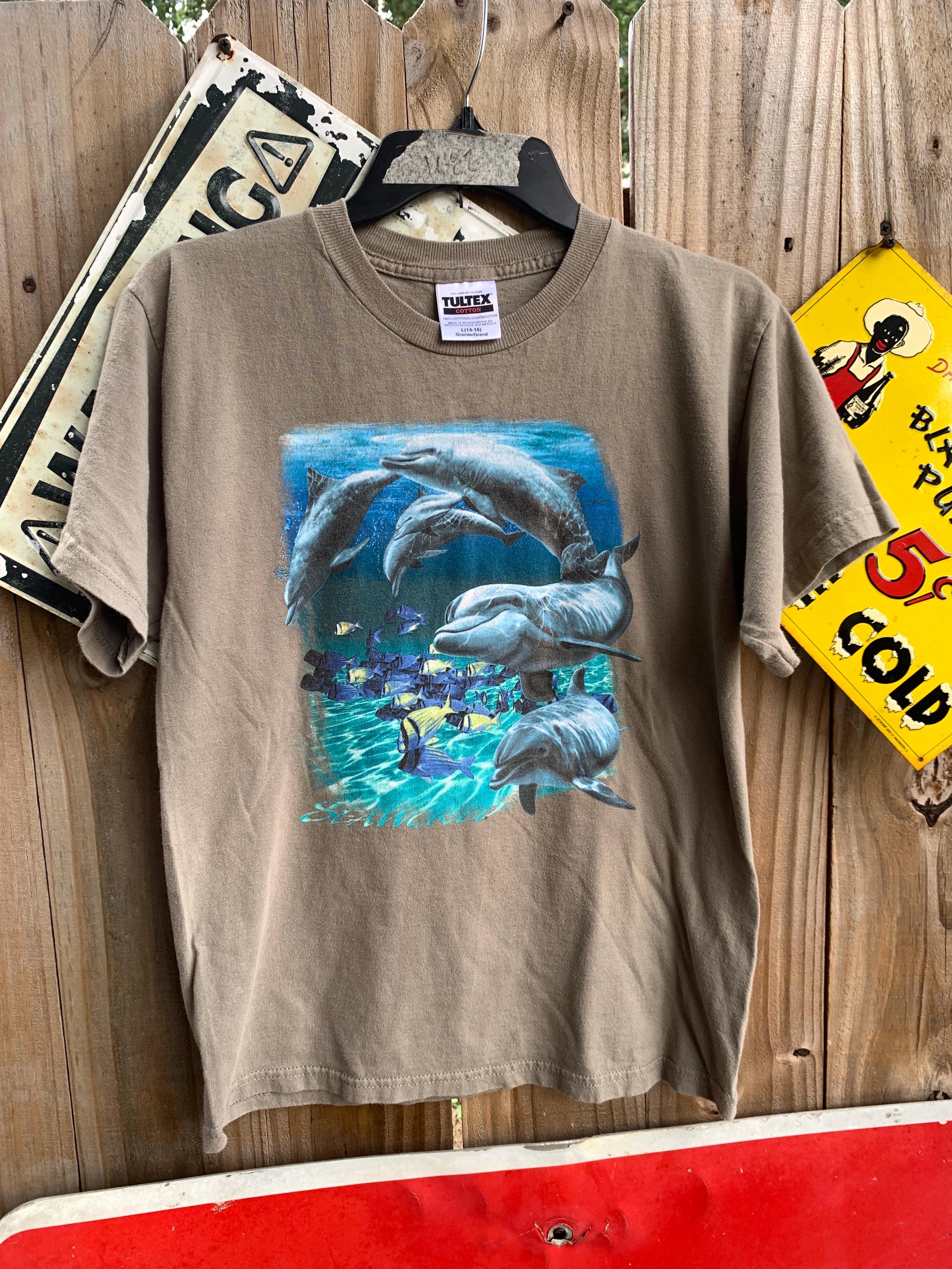 1990s Tultex Brown Dolphin Graphic Tee Youth Size L (14-16) - Etsy