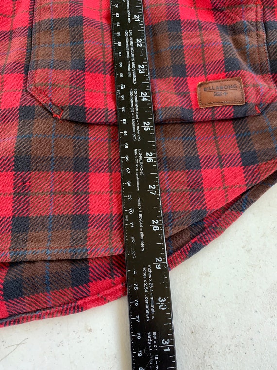 Vintage 90s Billabong Flannel four Pocket heavywe… - image 6