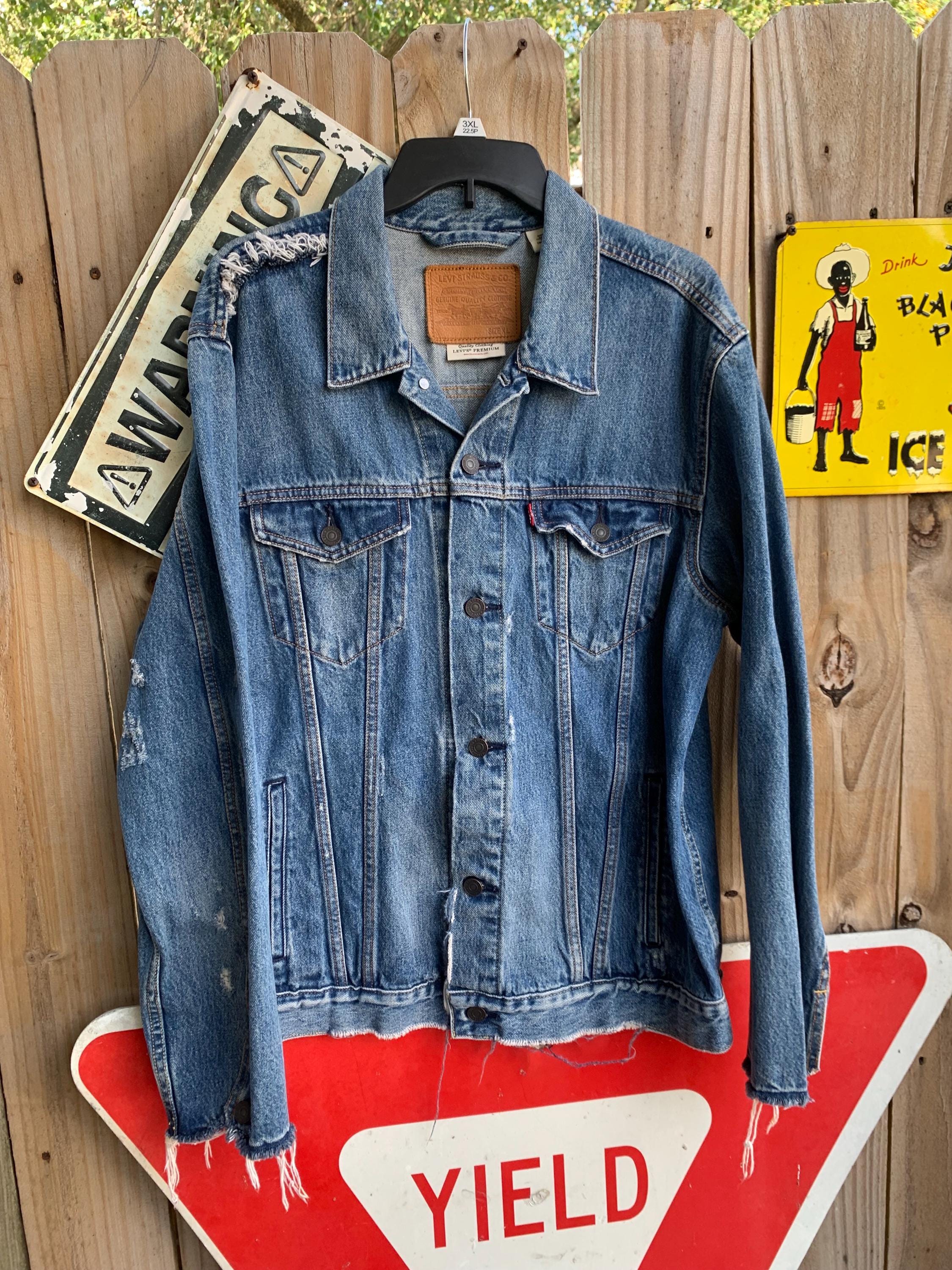 Vintage Y2K Levi's Denim Jacket With a Distressed, Worn-in Look