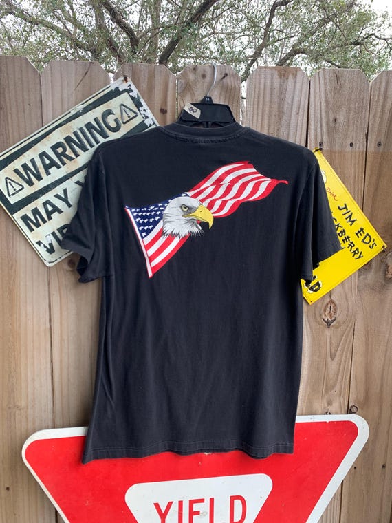 Vintage 90s Air Force Reserve Single Stitch American Flag Eagle