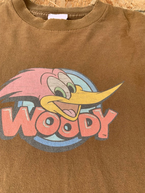 Vintage 90s Woody Woodpecker Distressed T-shirt S… - image 2