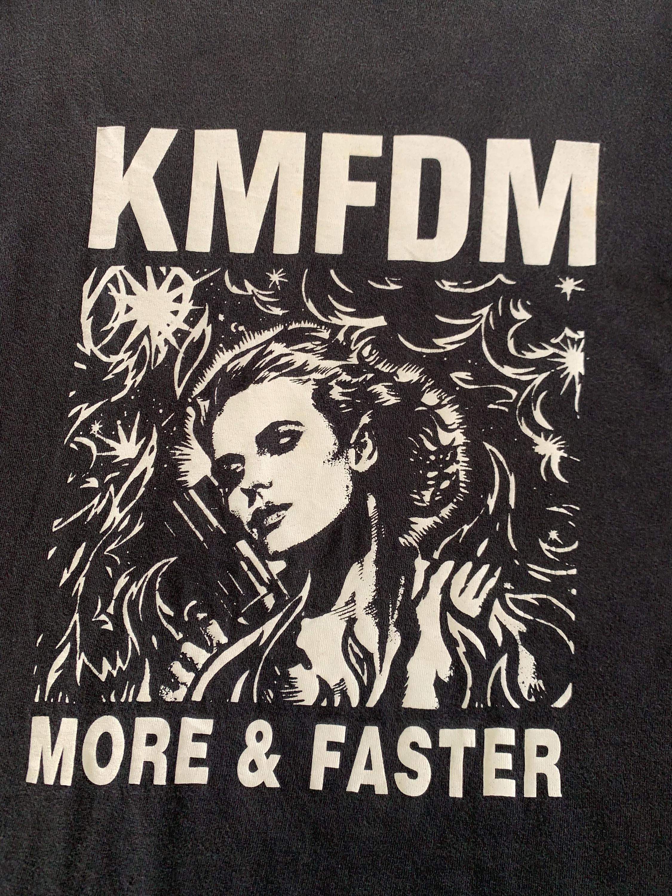 90s ビンテージ　KMFDM バンドTシャツ Vintage 90s KMFDM Band T-shirt: Political Graphic, Single