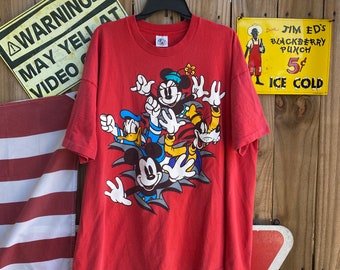 Vintage 90s Mickey Mouse and Friends Big Print Double Sided