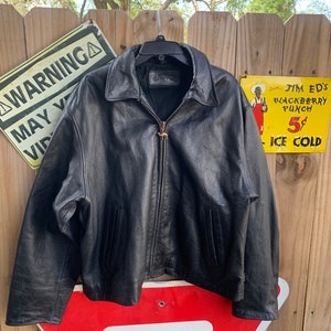 Vintage 90s Camel Motorcycle Genuine Leather Jacket Size XL