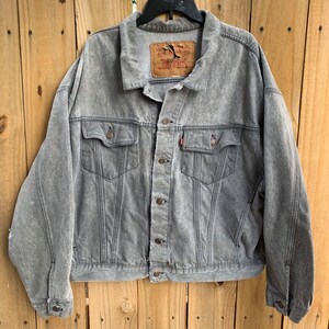 Represent Monogram-pattern Four-pocket Denim Jacket in Gray for