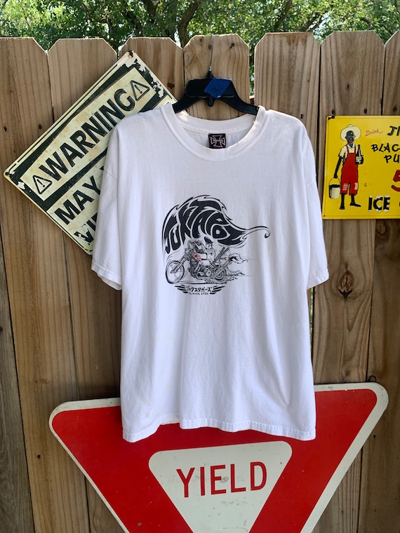 Vintage Y2K Juxtapose Motorcycle Madness T-shirt Size XL San