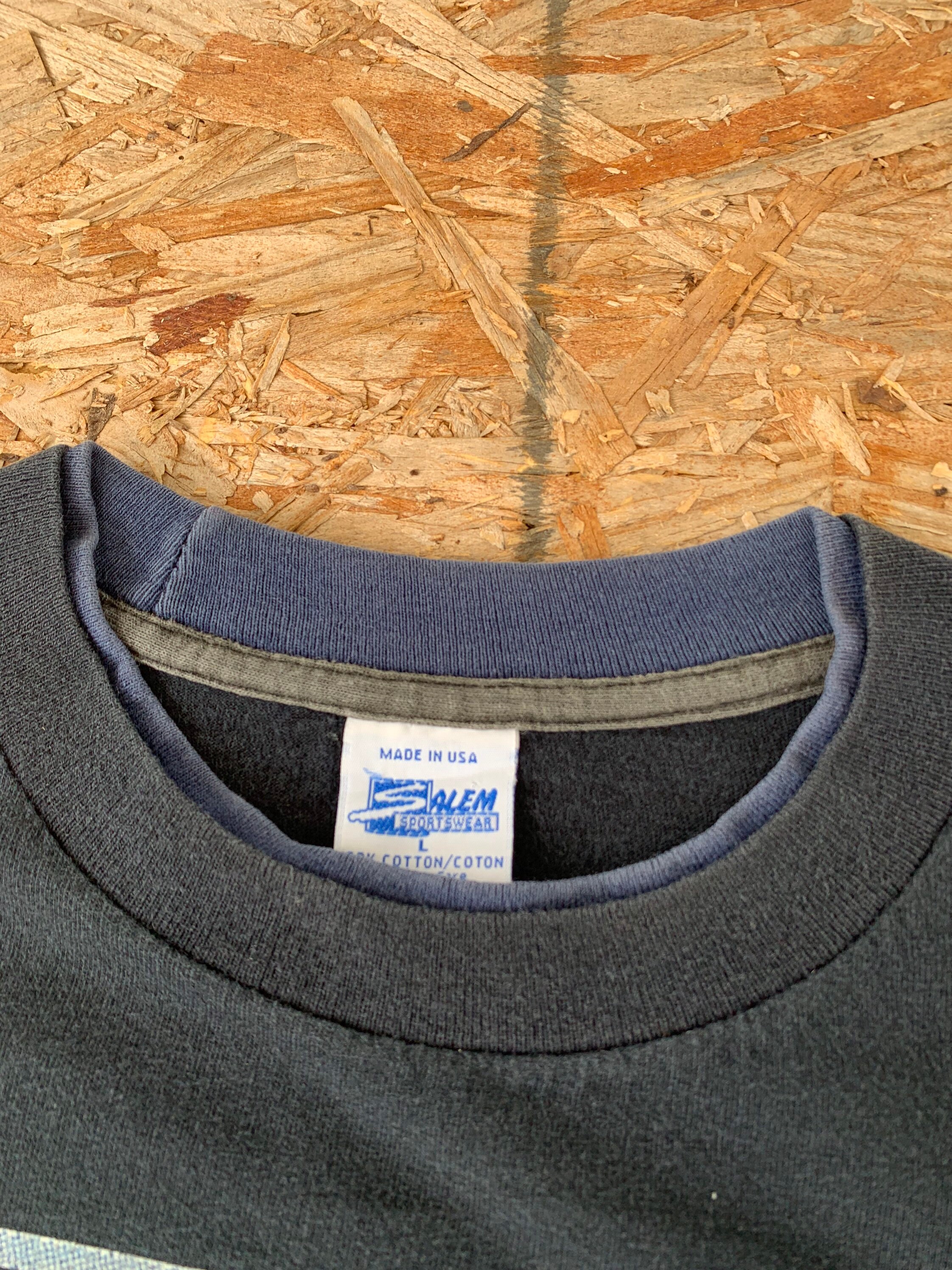 Vintage 1992 Atlanta Braves MLB T-Shirt Salem Sportswear Blue Size XL