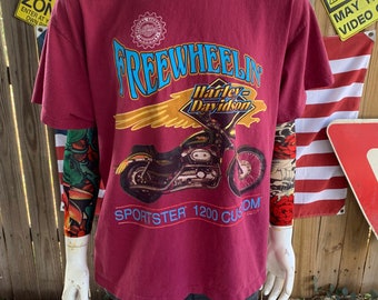 Harley-Davidson Tシャツ 1996年90s us製 Vintage 1996 Harley Davidson Taiwan Men's Size XL Motorcycle