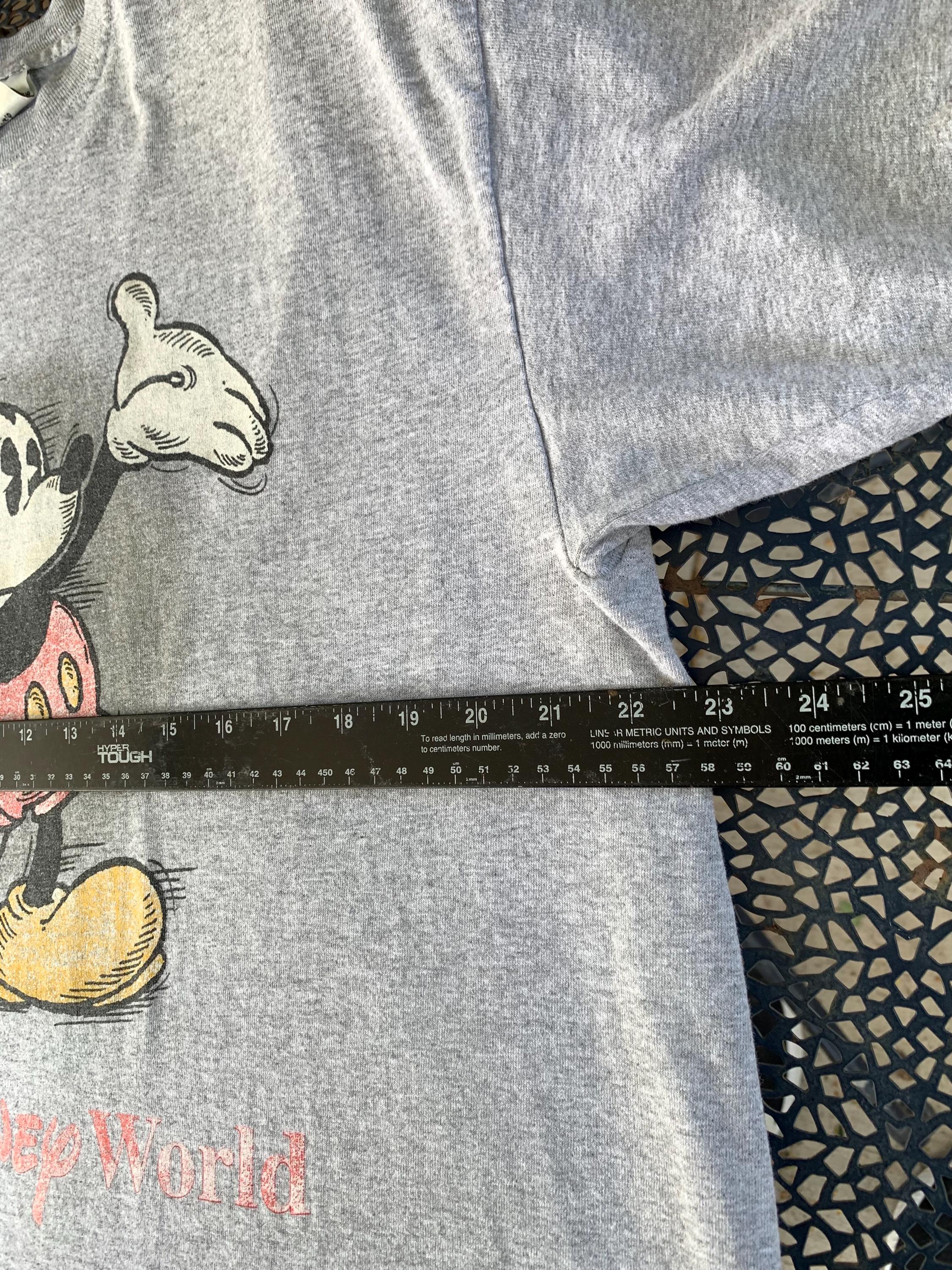 Vintage 90s Mickey Mouse Grey Disney World Tee XL - Etsy UK
