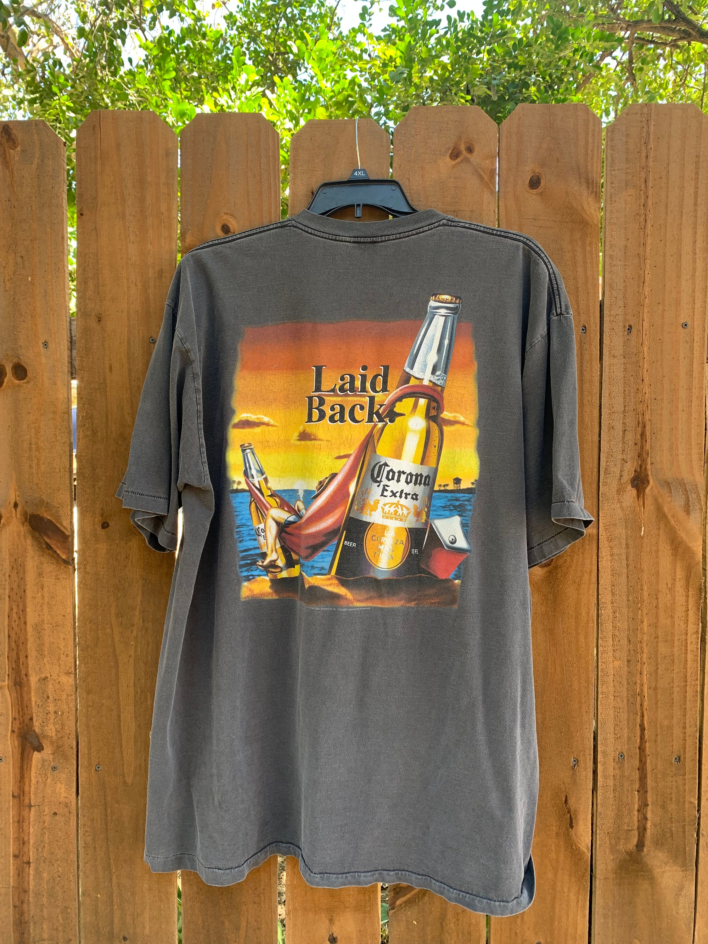 Tee Luv Men's Corona Beer Logo T-Shirt (3XL) 