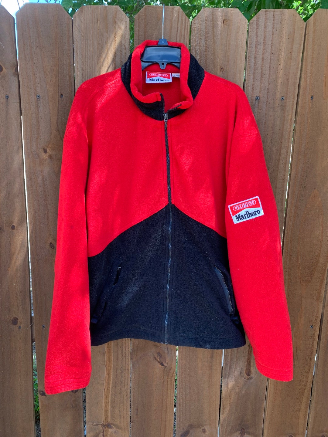 Vintage 90s Marlboro Fleece Full Zip Sweatshirt Size L - Etsy