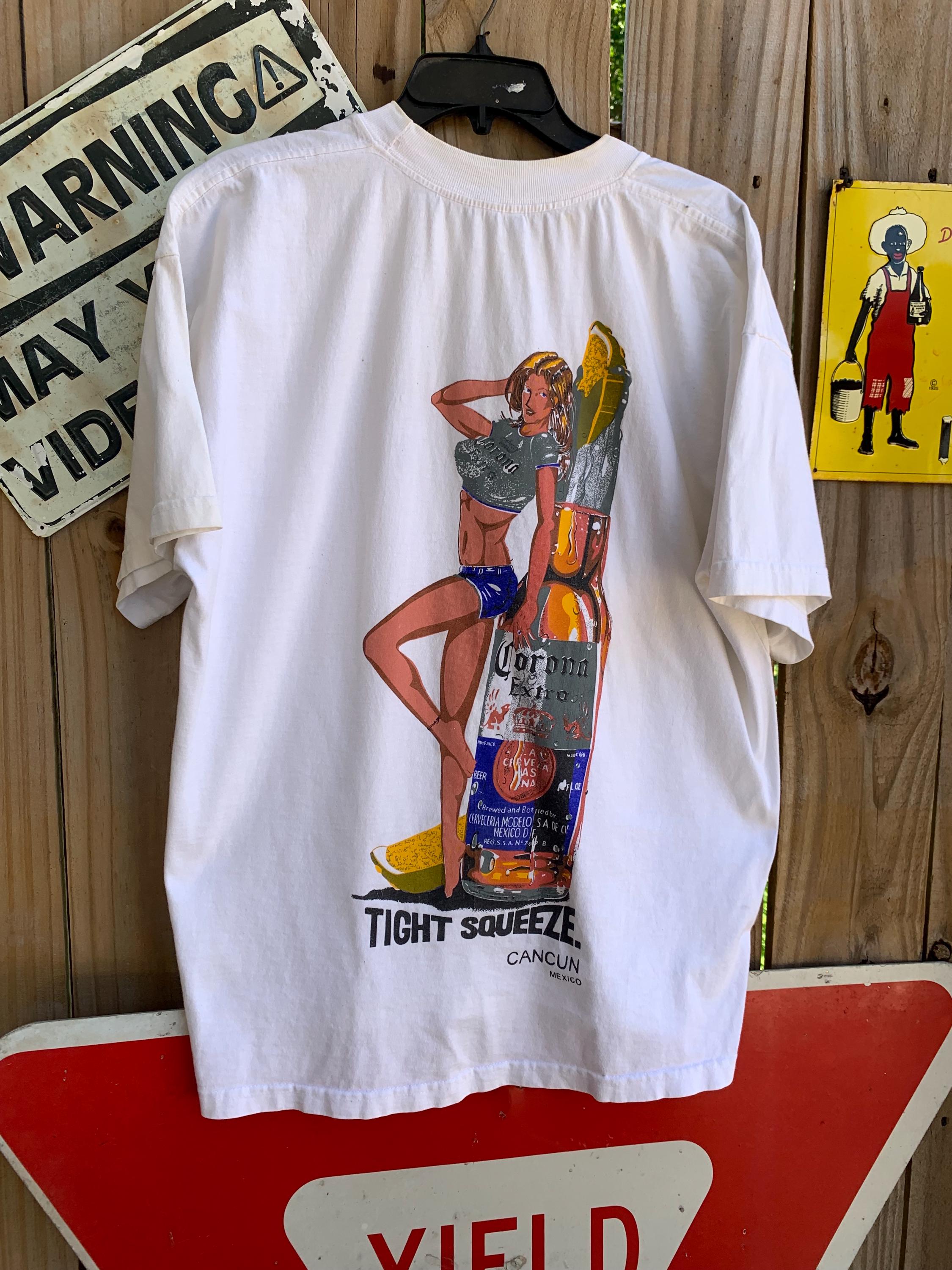 Vintage 90s Corona Extra Cancun Mexico Mexican Beer T-shirt Size