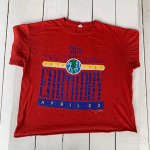 Vintage 1990 Earth Day cropped T-shirt Size XXL by National Wildlife Federation Sun Sport-wear