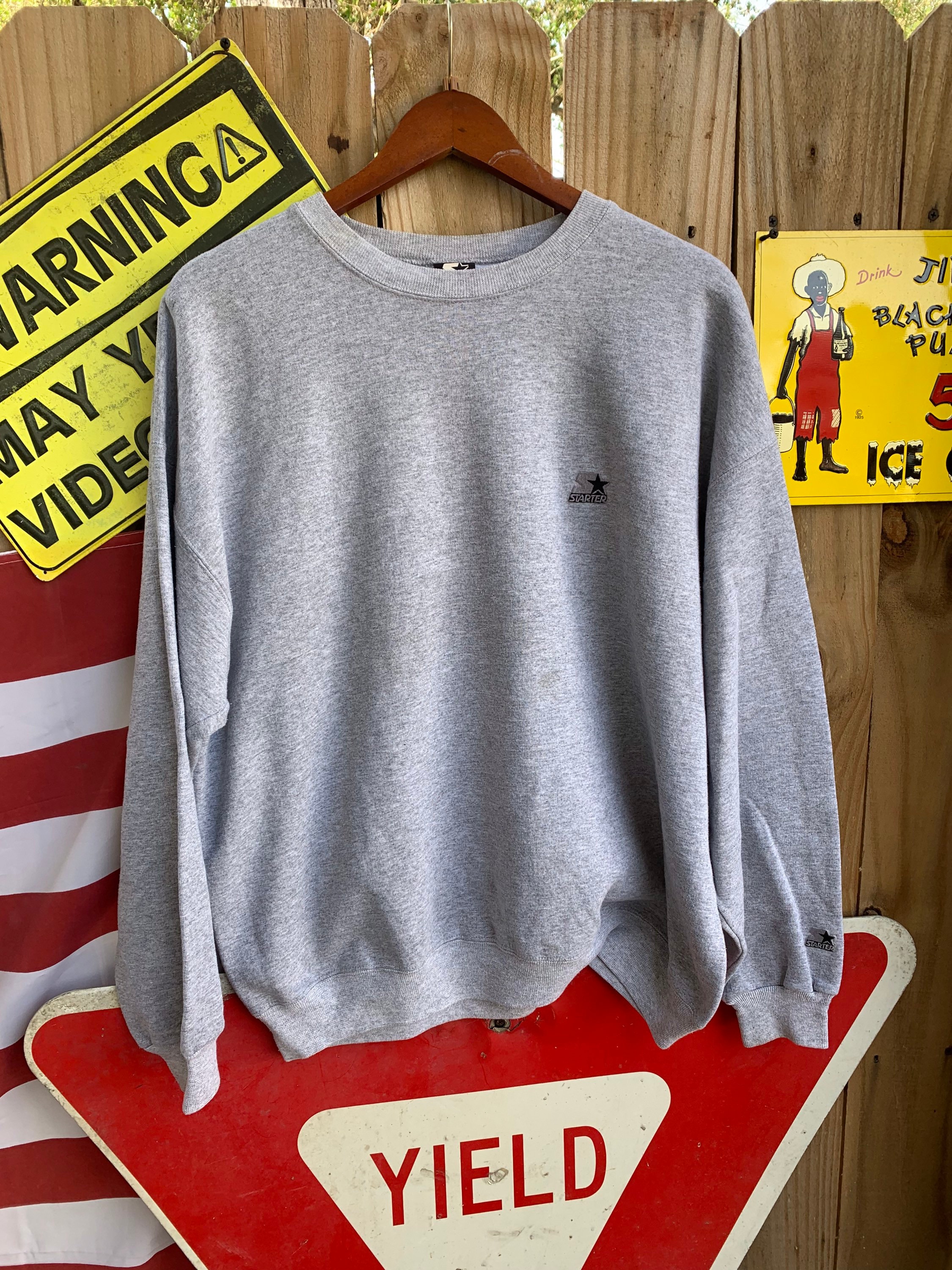 Vintage Men's Sweatshirt - Grey - XL