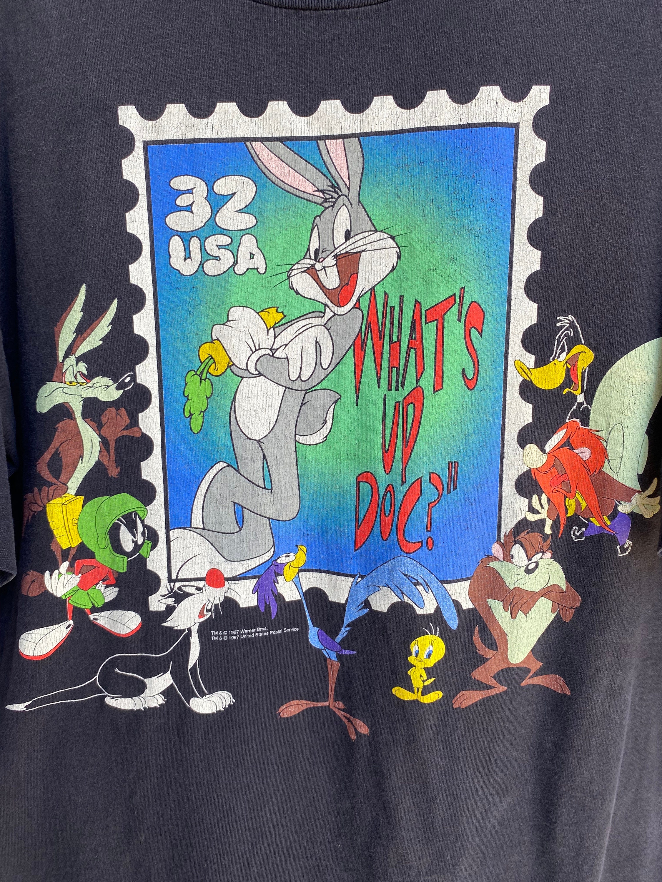 LOONEY TUNES tweety 1997年製 tシャツ Vtg 1997 Tweety Bird What's Your Excuse? Pink T-Shirt Men's L